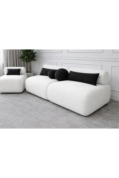 Elissa Home LUNA KOLTUK TAKIMI 3+1 , COCO KUMAŞ 180 x 60 ürün görseli 1