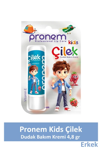 Pronem Kids Dudak Bakım Kremi Erkek Çilek 4,8gr ürün görseli 1