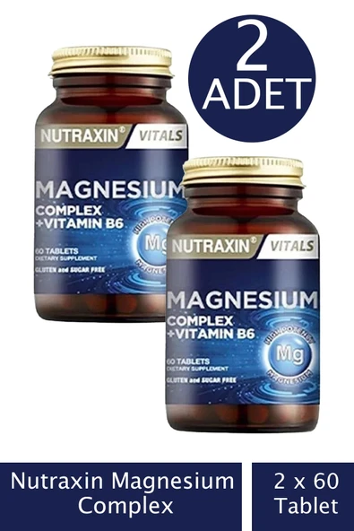 Nutraxin Magnesium Complex Vitamin B6 60 Tablet 2 ADET - Resim 2