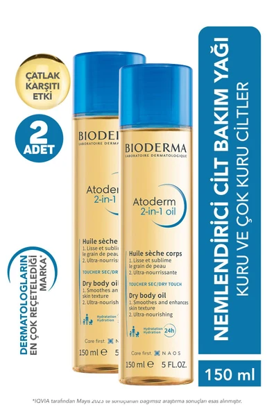Bioderma Atoderm 2 In 1 Oil 150 ml 2 Adet ürün görseli 1