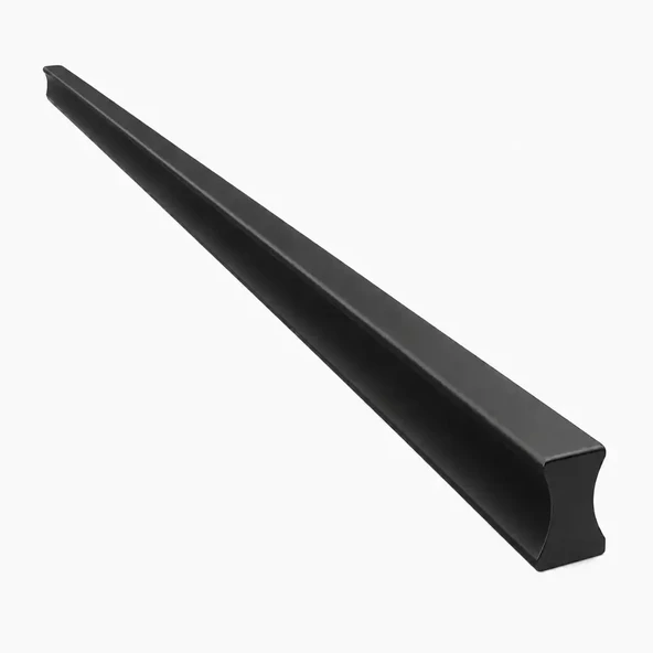 Metal Dolap Kulbu 192 mm 19.2 cm Çift Delikli 224 mm 22.4 cm Mat Siyah Mobilya Çekmece Kapak Kulp ürün görseli 1
