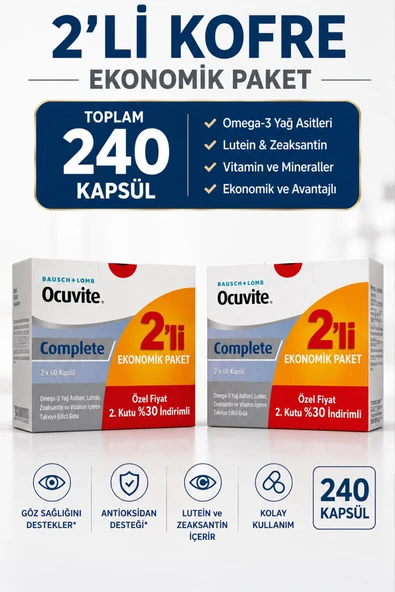 Ocuvite Complete 60+60 Kapsül - İkili Fırsat Paketi 2 Adet ürün görseli 1