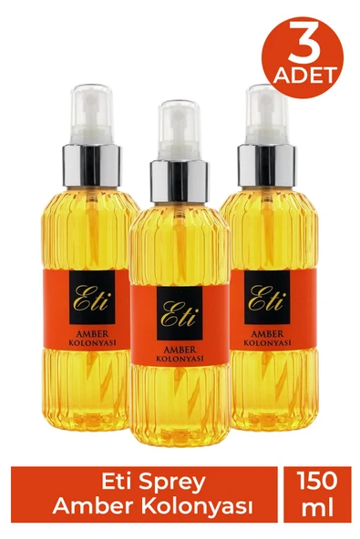 Eti Sprey Amber Kolonyası 150 ml 3 Adet ürün görseli 1