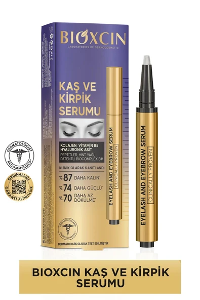 Bioxcin Kolajen ve Hyaluronik Asit İçerikli Kaş ve Kirpik Serumu 3 ml ürün görseli 1