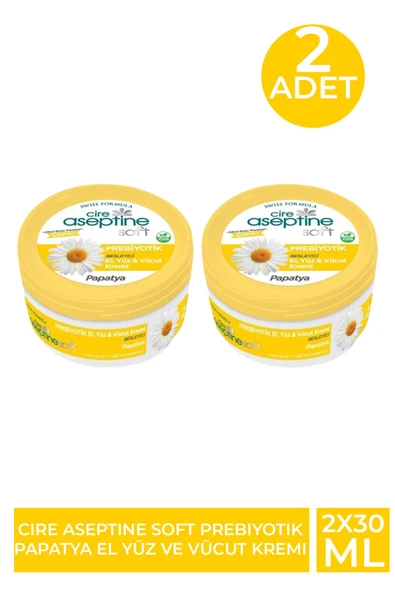 Cire Aseptine Soft Prebiyotik Papatya El Yüz ve Vücut Kremi 30 ml 2 Adet ürün görseli 1