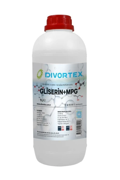 Divortex % 80 Bitkisel Gliserin + % 20 Mono Propilen Glikol 1 Lt ürün görseli 1