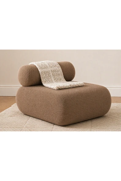 Elissa Home Luna Berjer , Coco Kumaş , Kahverengi , Tekli Koltuk , Cafe , Ofis , Ev 90 x 60 ürün görseli 1