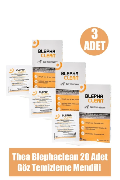 Blephaclean Steril Göz Pedi 20'li 3 Kutu ürün görseli 1