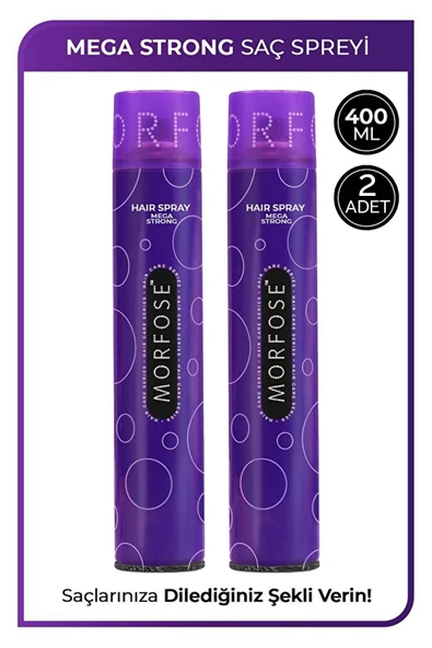 Morfose Mega Strong Saç Spreyi 400 ml 2 Adet ürün görseli 1
