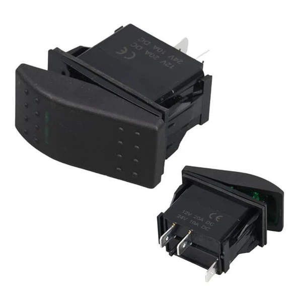 PowerMaster ﻿İnce Işık Sembollü Işıklı 3 Pinli On-Off 12-24V Marin Switch ürün görseli 1
