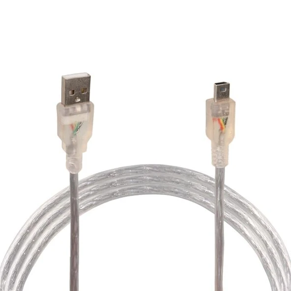 Powermaster iPod Şarj Aleti Kablosu 5 Pin Geniş 1.5 Metre Şeffaf ürün görseli 1