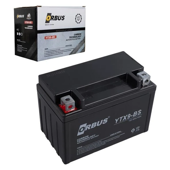 Orbus YTX9-BS 12V 9A Motosiklet Aküsü (150 X 86 X 107 MM) (2.84Kg) ürün görseli 1