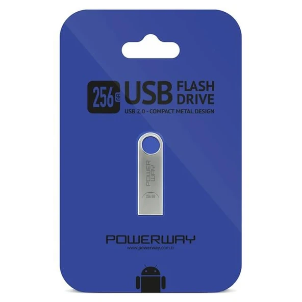 Powerway 256GB Metal Flash Bellek 2.0 USB Bellek ürün görseli 1