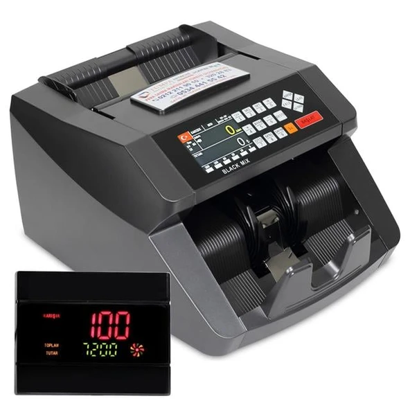 BlackMix Para Sayma Makinesi Sahte Para Kontrol UV-MG-IR (TL-Euro-USD) ürün görseli 1