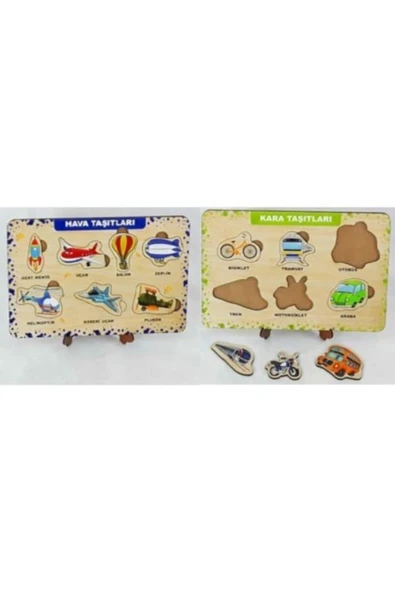 EDKZEKA Eğitici Puzzle 2'li Set Taşıtlar ürün görseli 1