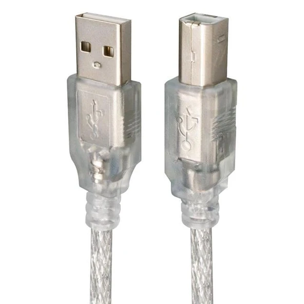 Powermaster PM-13012 Şeffaf 1.5 Metre USB 2.0 Yazıcı Kablosu ürün görseli 1