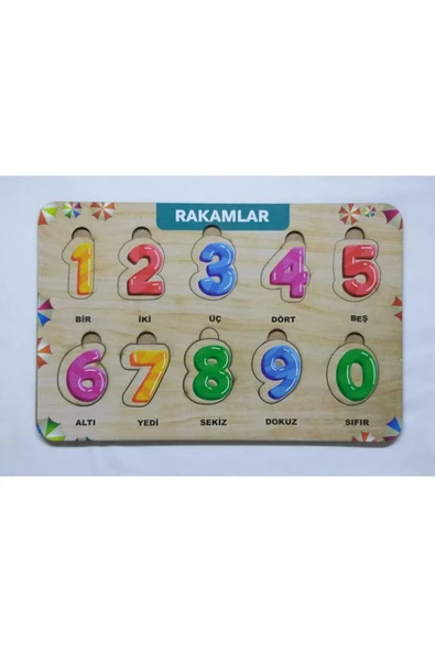 Kubbehan Ahşap Rakamlar Puzzle Eğitici Oyuncak ürün görseli 1