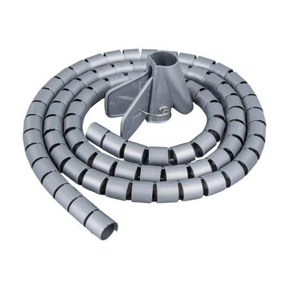 Powermaster PM-15942 22 Mm Gri 1 Metre Spiral Kablo Toplayıcı (Sabitleyici Parça) ürün görseli 1