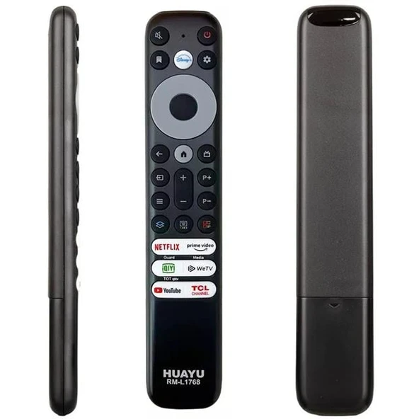 Huayu Tcl RM-L1768 - RC902V - RMR1 Netflix-Prime Video-Guard-Media-Youtube Tuşlu Ses Komutsuz Lcd Led Tv Kumandası ürün görseli 1
