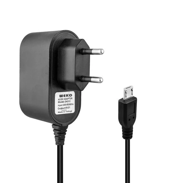 Weko 5 Volt - 1 Amper Micro Usb Uçlu Yerli Üretim Priz Tipi Adaptör ürün görseli 1