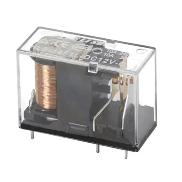 12 Volt Röle Tek Kontak 5 Bacak 10 Amper HLS-14F1L-DC12V-C ürün görseli 1