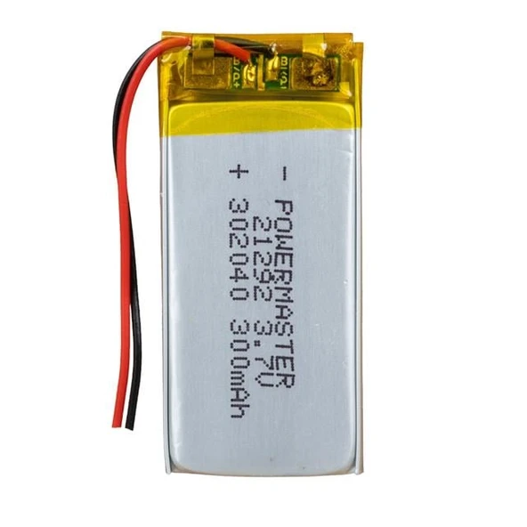 PowerMaster 302040 3.7 Volt 300 Mah Lityum Polimer Pil ürün görseli 1
