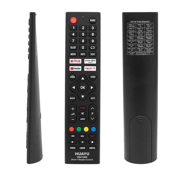 Huayu URC1699 20in1 Netflix - Youtube - Prime Video Tuşlu Universal Lcd-Led Tv Kumanda ürün görseli 1