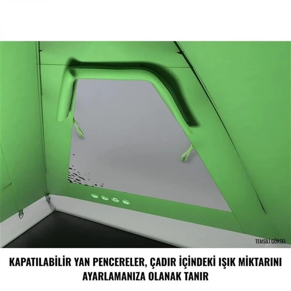 HUSKY Biggles 5 Kişilik Çadır (Yeşil) - Resim 8