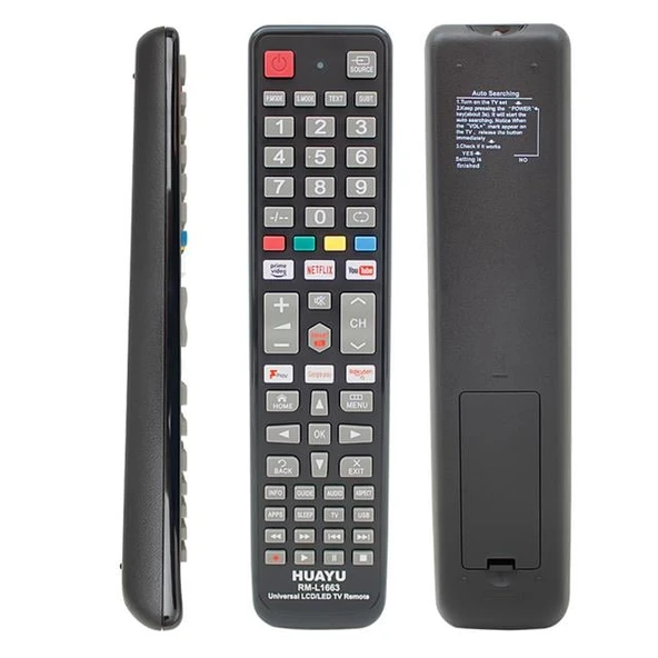 Huayu RM-L1663 Netflix-YouTube-Prime Video-Google Play Tuşlu Universal Lcd Led Tv Kumandası ürün görseli 1