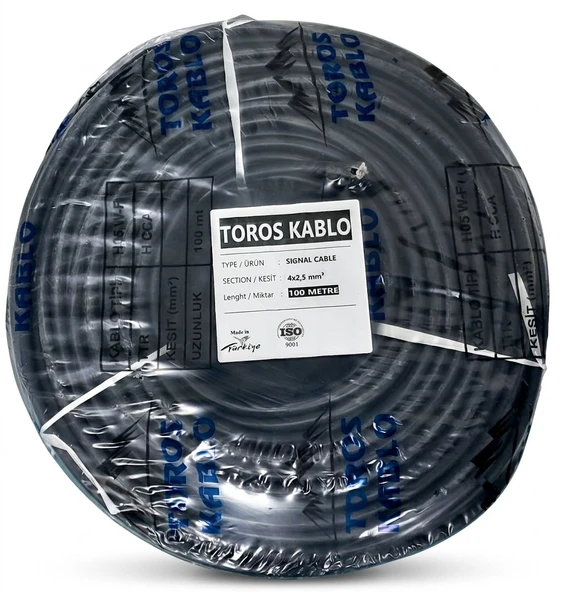 Toros Kablo Ttr 4X2.5mm Cca Kablo H05 W-f SİYAH 100 Metre ürün görseli 1