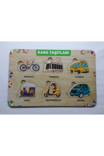Kubbehan Ahşap Puzzle 10'lu Set Eğitici Oyuncak - Resim 5