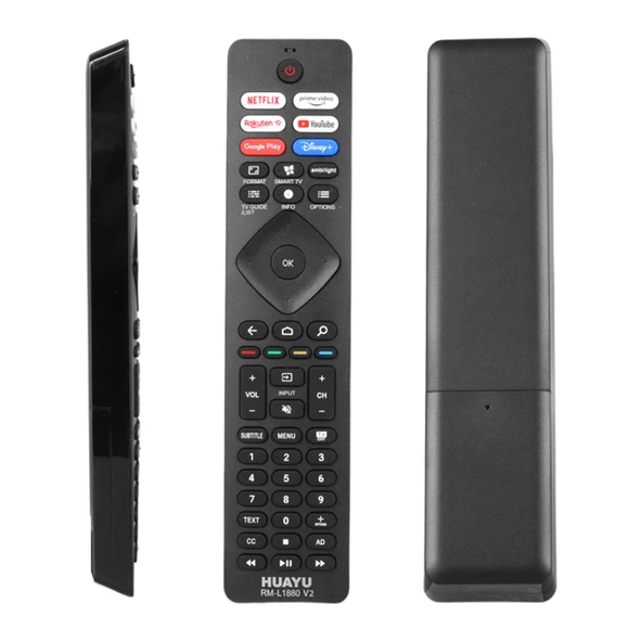 Huayu RM-L1880 Philips Netflix-Prime Video-Rakuten Tv-Google Play-Vudu-Youtube Tuşlu Led Tv Kumanda ürün görseli 1