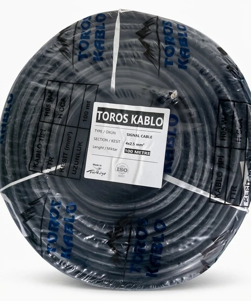 Toros Kablo Ttr 4X2.5mm Cca Kablo H05 W-f SİYAH 100 Metre ürün görseli 1