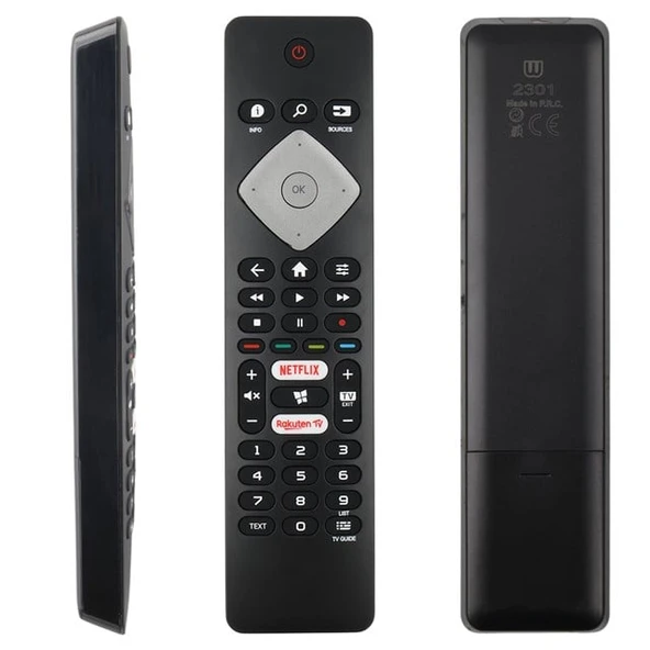 Philips 43PUS7394-50PUS66-55PUS6814-58PUS66-65PUS6754-70PUS6704-BRC0884301-01 Netflix-Rakuten Tv Tuşlu Led Tv Kumanda ürün görseli 1