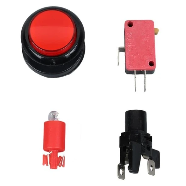 Powermaster IC-180J-1 Atari Butonu 12V Ledli Kafa Çapı 24mm Delik Çapı 24mm ürün görseli 1