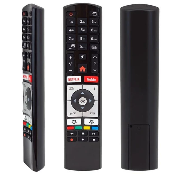 Vestel RC4318 H0362A 49UD8380 C40U446A - Telefunken 55DTU652 Netflix-Youtube Tuşlu Lcd Tv Kumandası ürün görseli 1