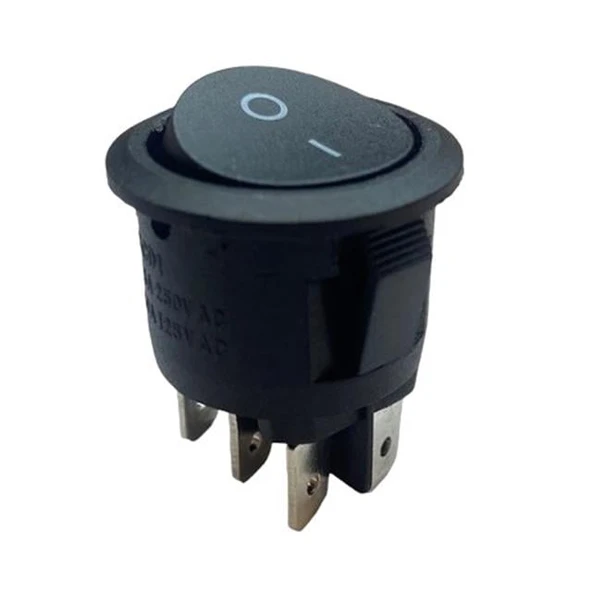 IC-133-6 Yuvarlak Siyah 6P On/Off Anahtar ürün görseli 1