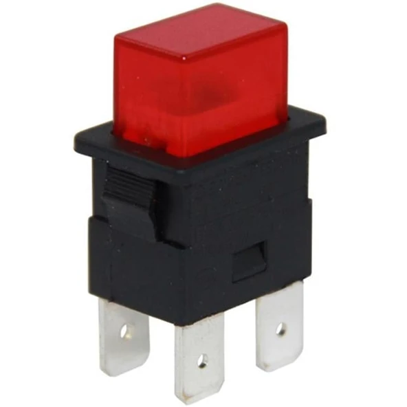 IC-180H 4 Pinli 220 Volt Kalıcı Basmalı Işıklı Anahtar PS23-16N ürün görseli 1