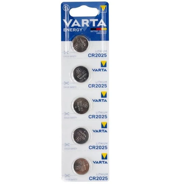Varta CR2025 3 Volt Lityum Pil (5'li Paket) ürün görseli 1