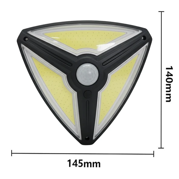 Powermaster MX-1219B 150 Cob Ledli Sensörlü 3 Modlu Solar Duvar Lambası - Resim 3