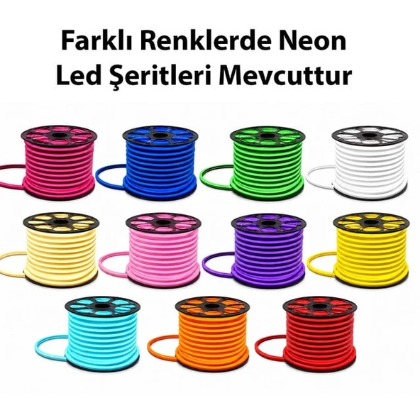 PowerMaster PM-5290 Silikon Kaplama 12 Volt 100 Metre Pembe Neon Led Şerit Aydınlatma ürün görseli 1