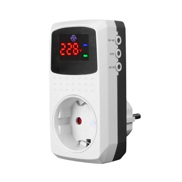 Vea VE-22393 15A 3520W Göstergeli Akım Korumalı Priz Aşırı Yüksek Gerilim ürün görseli 1