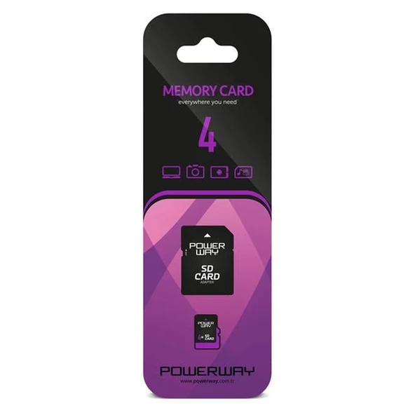Powerway PWR-4 Micro 4GB Micro SD Hafıza Kartı ürün görseli 1