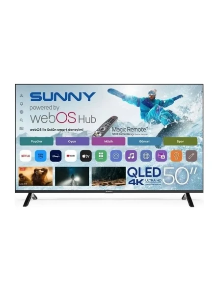 SUNNY TV SN50QUPRL-W02M 50" WEBOS 4K SMART ULTRA HD LED TV ürün görseli 1