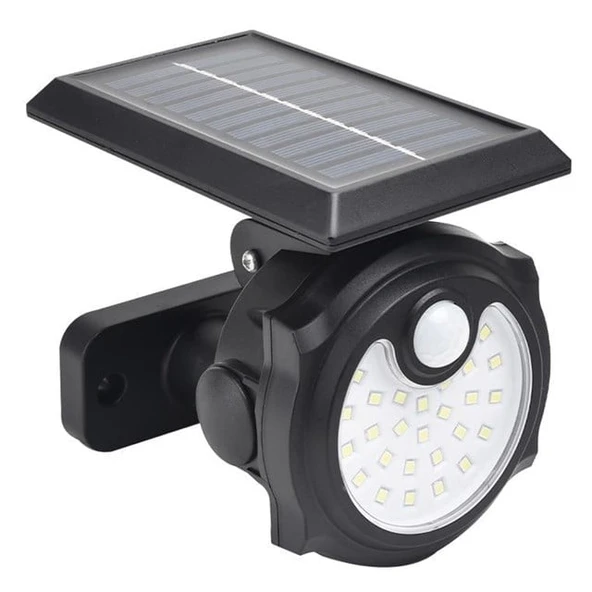 Powermaster SH-1705A 26 Ledli Sensörlü 3 Modlu Solar İndiksiyon Duvar Lambası ürün görseli 1