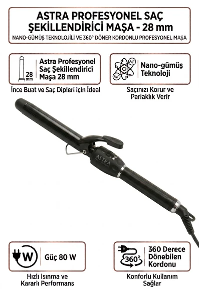 Astra Profesyonel Saç Şekillendirici Maşa (28 Mm ) ürün görseli 1