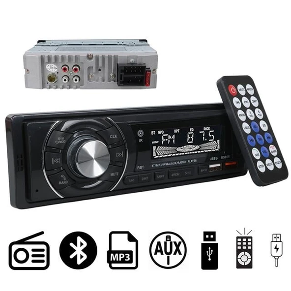 Carstar CS-950 Çift USB/SD/FM/AUX/Bluetooth Kumandalı Oto Teyp 4X60 Watt ürün görseli 1