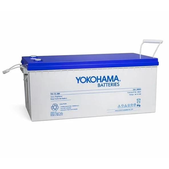 Yokohama YH-27019 12V 200Ah Tam Bakımsız Deep Cycle Jel Akü (532x240x221mm) ürün görseli 1