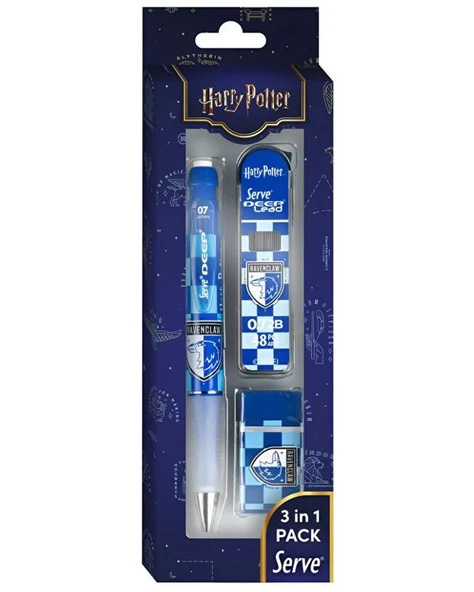Serve Deep Damalı Harry Potter Ravenclaw Mekanik Versatil 0.7 3 Lü Set ürün görseli 1