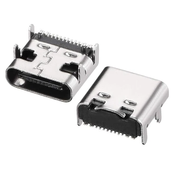 PowerMaster IC-266B-4 Type-C Dişi Şase Konnektör - USB 3.1 16 Pin Hızlı Şarj Destekli Soketi ürün görseli 1